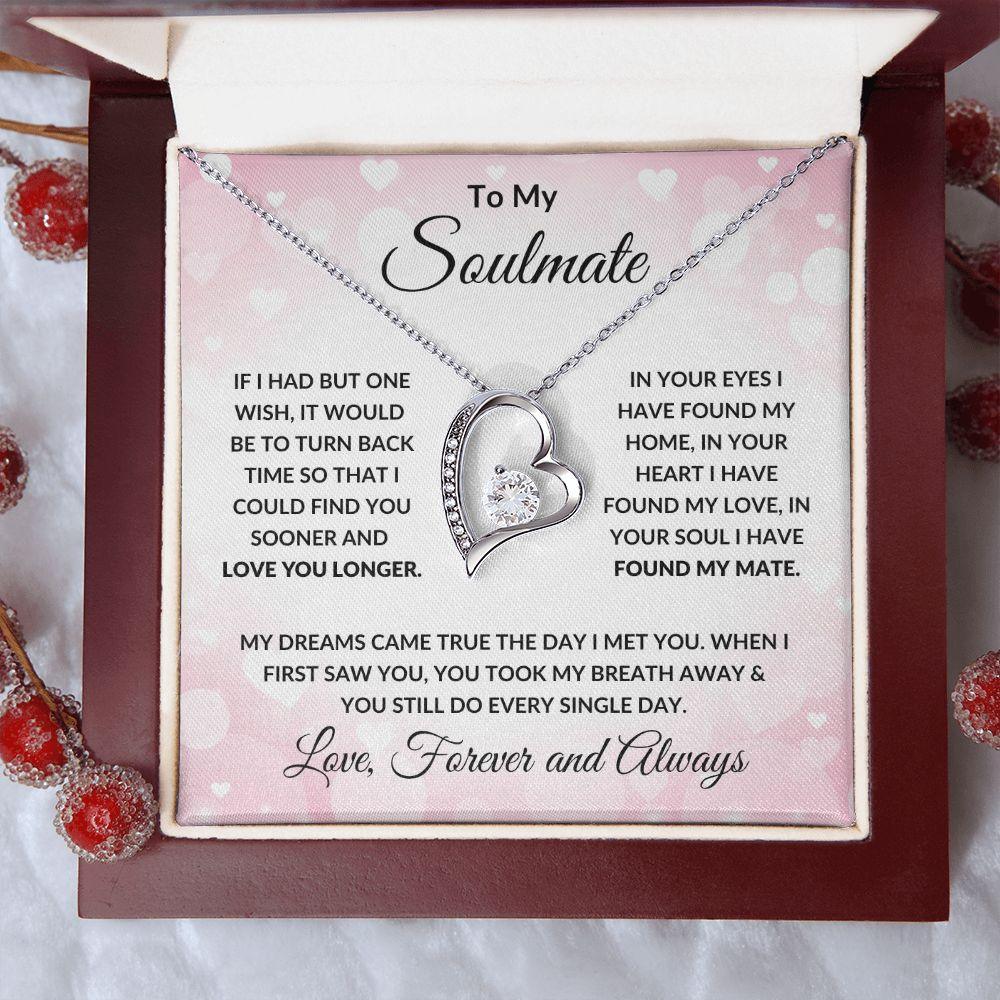 Gift for Soulmate - My Dreams Came True - Forever Love Heart Pendant Necklace - Mallard Moon Gift Shop