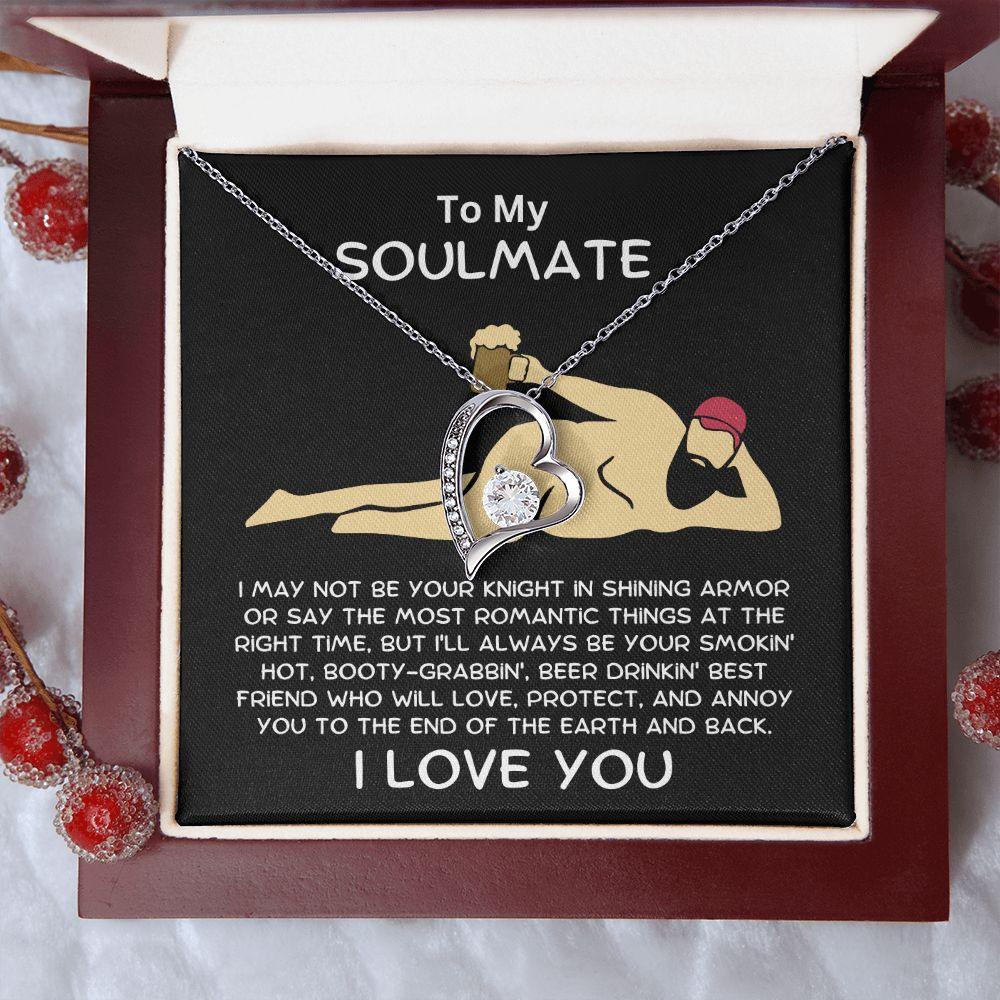 To My Soulmate Smoking Hot Lover Forever Love Heart Pendant Necklace - Mallard Moon Gift Shop