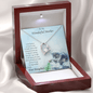 Gift for Mother from Daughter Forever Love Heart Pendant Necklace with Kitten Message Card - Mallard Moon Gift Shop