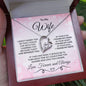 To My Wife - I Found My Love - Heart Pendant Necklace with Message Card and Gift Box - Mallard Moon Gift Shop