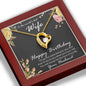 Birthday Gift to World's Best Wife Heart Pendant Necklace - Mallard Moon Gift Shop