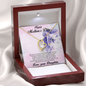 Mother's Day Gift from Daughter Forever Love Heart Pendant Necklace Cat Message Card - Mallard Moon Gift Shop