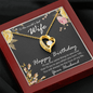Wife Birthday Gift CZ Heart Pendant Necklace - Mallard Moon Gift Shop
