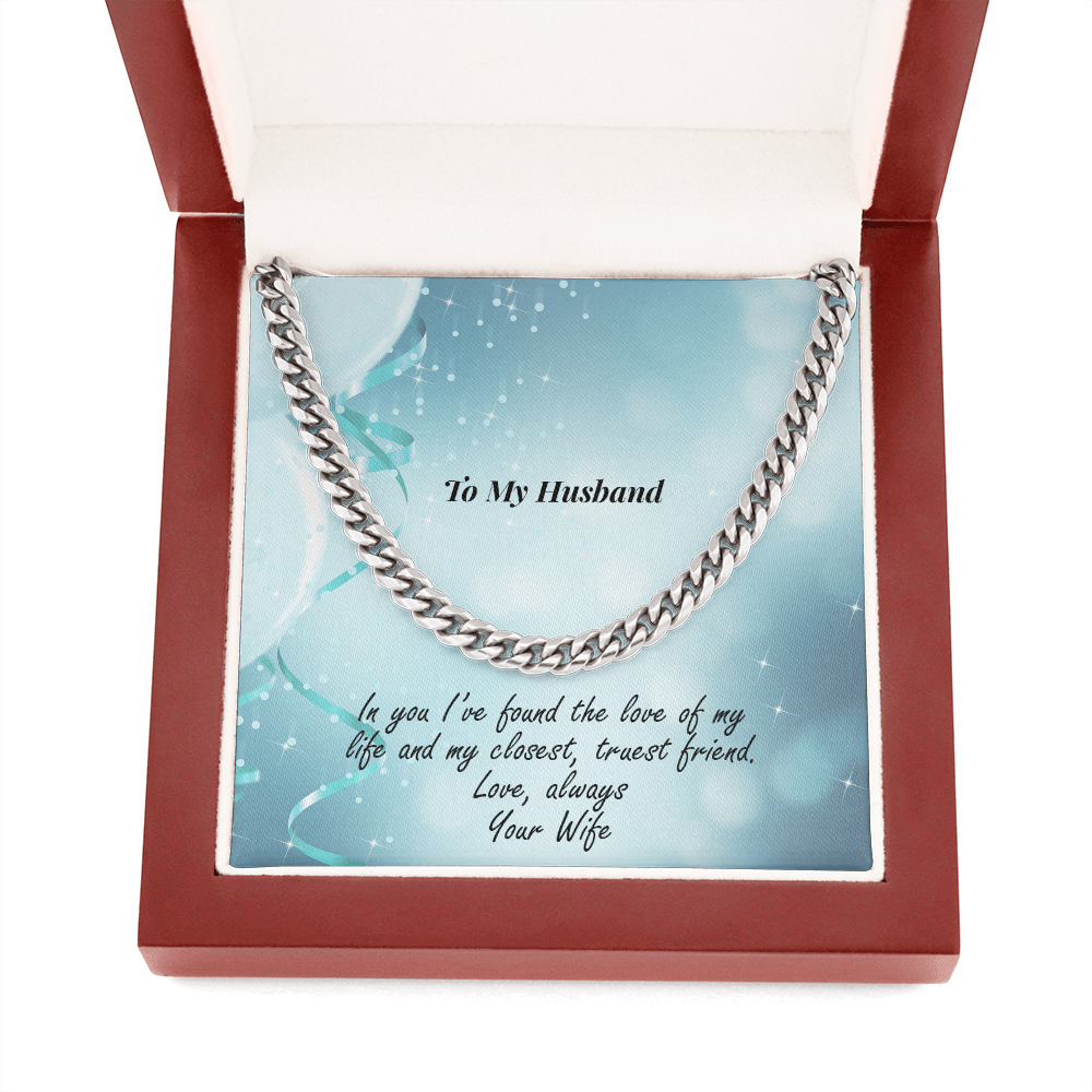 Gift for Husband - Love of My Life - Chain Necklace - Mallard Moon Gift Shop