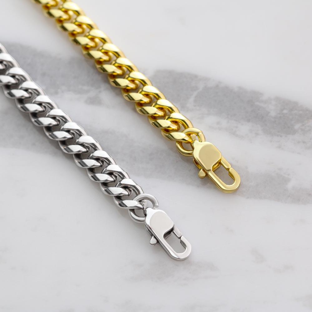 Son Graduation Link Chain Necklace Congratulations Love Mom and Dad - Mallard Moon Gift Shop