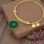 Let's Get Lucked Up St. Patrick's Day Engraved Circle Bangle Bracelet - Mallard Moon Gift Shop