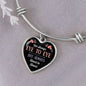 Personalized Heart Bangle Bracelet - Not Always Eye to Eye - Mallard Moon Gift Shop