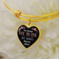 Personalized Heart Bangle Bracelet - Not Always Eye to Eye - Mallard Moon Gift Shop