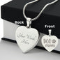 Dog Mom Personalized Engraved Heart Necklace - Mallard Moon Gift Shop