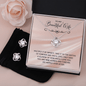 To My Beautiful Wife - My Happily Ever After CZ Necklace and Earring Set - Mallard Moon Gift Shop