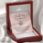 To My Beautiful Wife - My Happily Ever After CZ Necklace and Earring Set - Mallard Moon Gift Shop