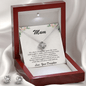 To Mum Love Daughter CZ Pendant Necklace and Earring Set Gift Box - Mallard Moon Gift Shop