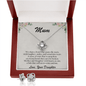 To Mum Love Daughter CZ Pendant Necklace and Earring Set Gift Box - Mallard Moon Gift Shop