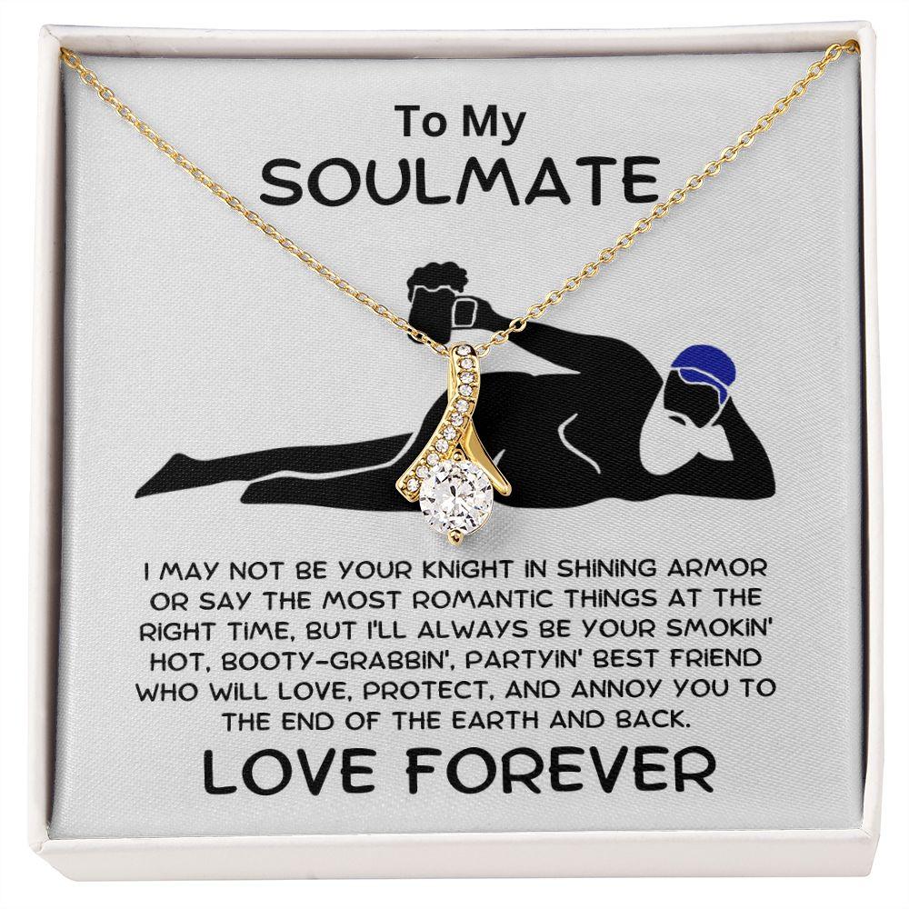 Gift for Soulmate - Not Your Knight in Shining Armor - Pendant Necklace - Mallard Moon Gift Shop
