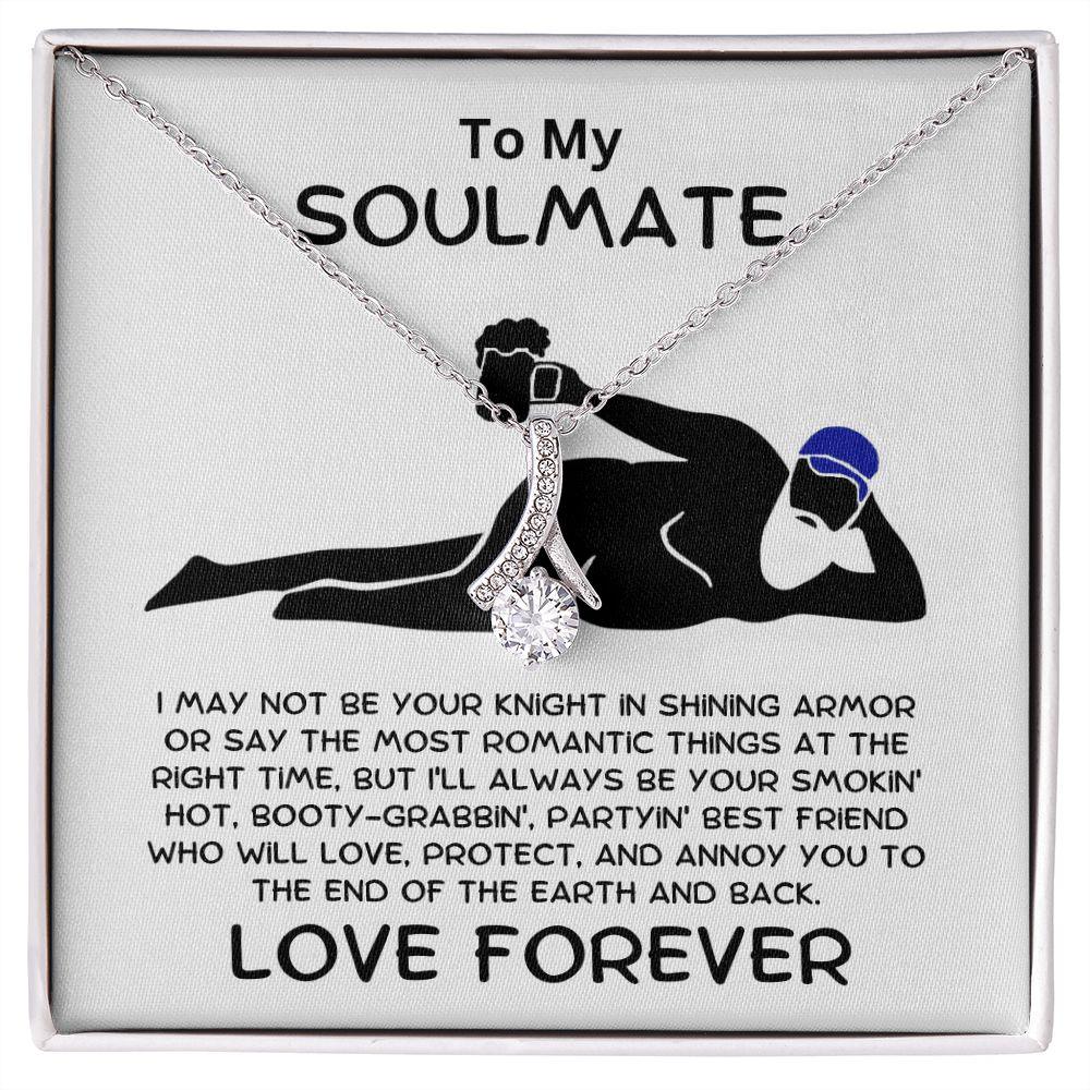 Gift for Soulmate - Not Your Knight in Shining Armor - Pendant Necklace - Mallard Moon Gift Shop