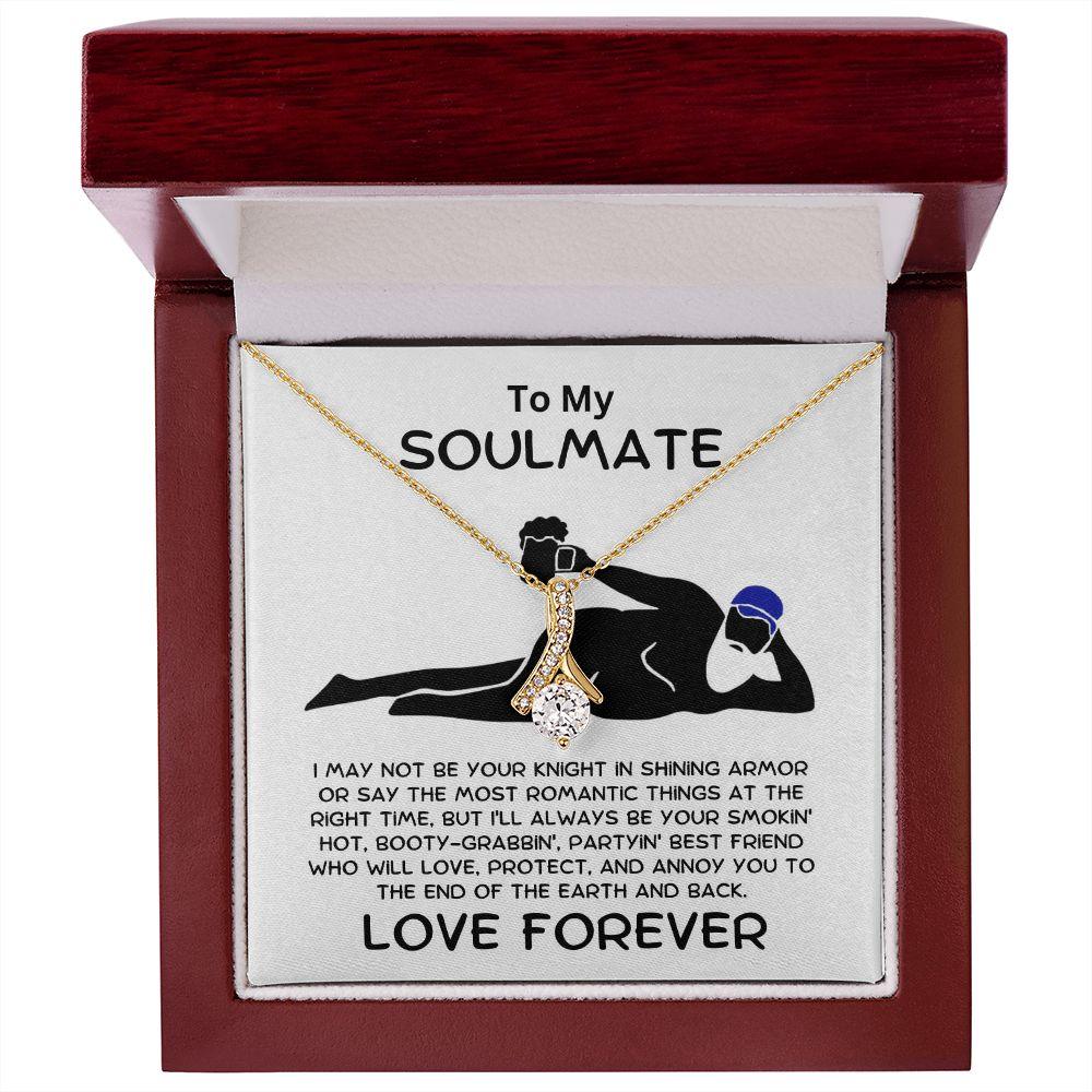Gift for Soulmate - Not Your Knight in Shining Armor - Pendant Necklace - Mallard Moon Gift Shop