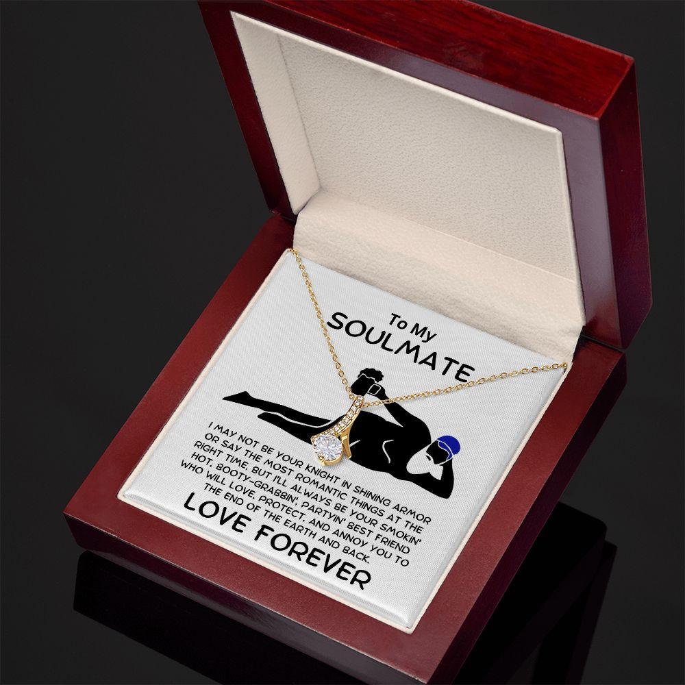 Gift for Soulmate - Not Your Knight in Shining Armor - Pendant Necklace - Mallard Moon Gift Shop