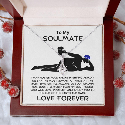 Gift for Soulmate - Not Your Knight in Shining Armor - Pendant Necklace - Mallard Moon Gift Shop