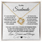 To My Soulmate - One Wish - Love Knot Necklace with Heartfelt Message - Mallard Moon Gift Shop