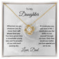 To My Daughter - I Will Always Love You - Love Knot Necklace - Mallard Moon Gift Shop
