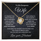 To My Gorgeous Wife - Love You Longer - Love Knot Message Card Gift Box - Mallard Moon Gift Shop