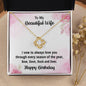 Wife Birthday Gift from Hunter Husband CZ Love Knot Pendant Necklace - Mallard Moon Gift Shop