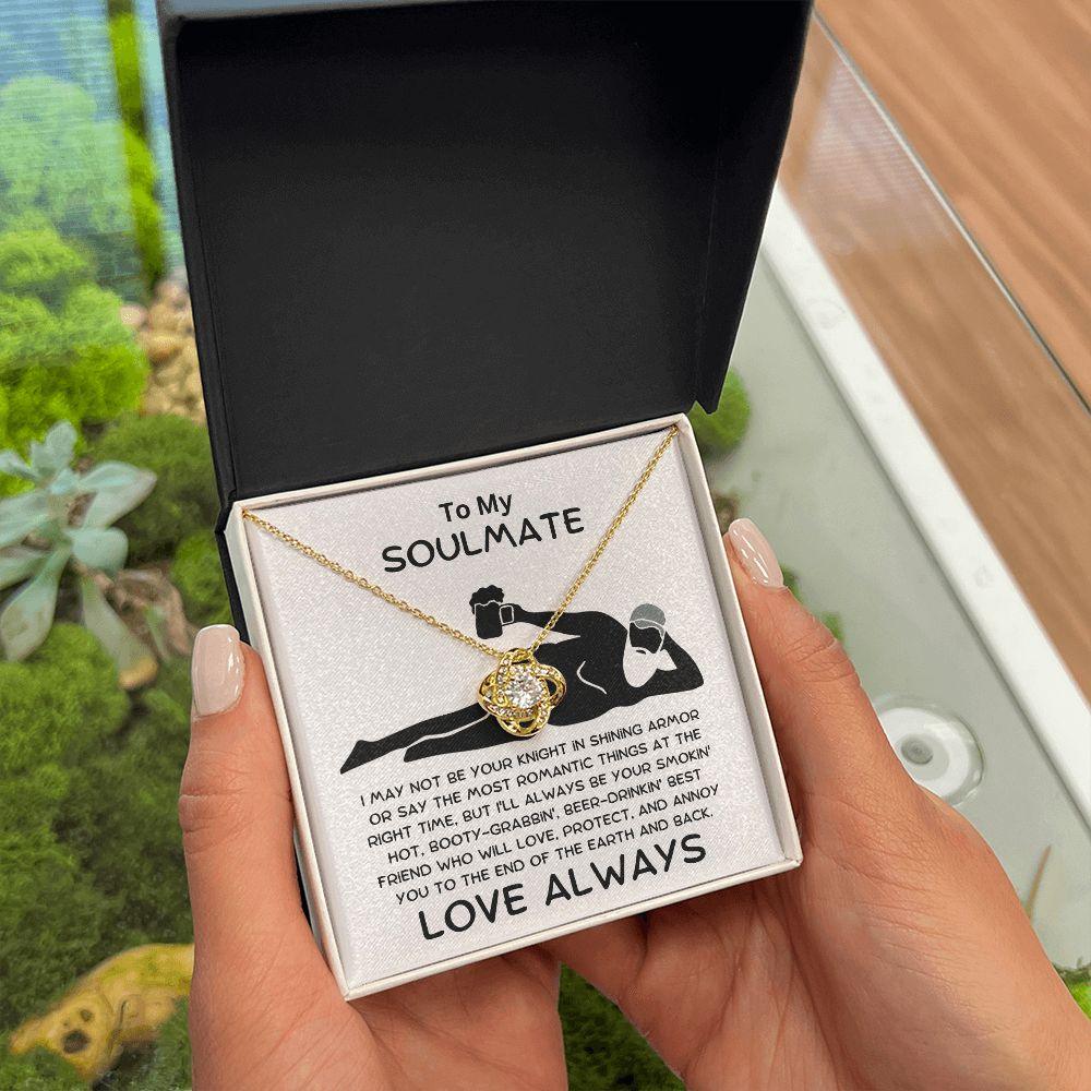 Gift for Soulmate - Smokin' Hot Love Knot Necklace - Mallard Moon Gift Shop