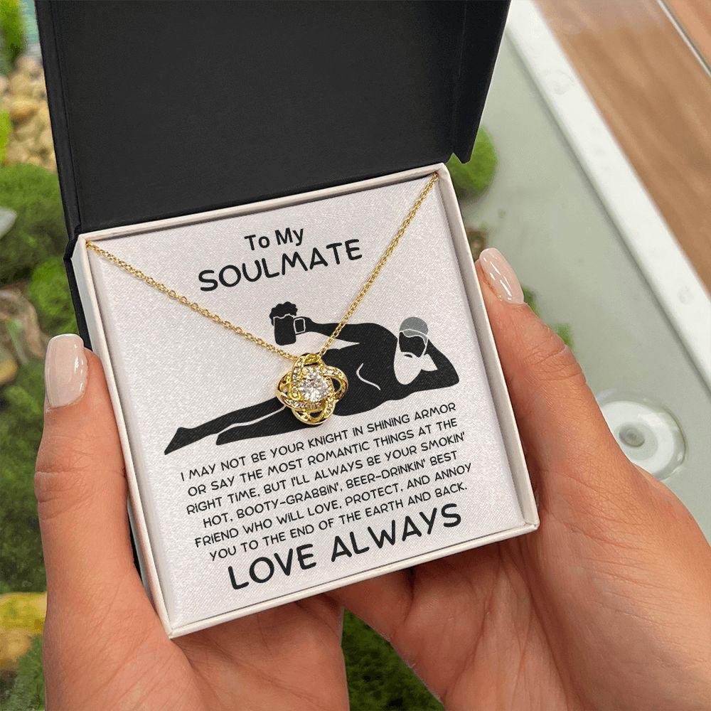 Gift for Soulmate - Smokin' Hot Love Knot Necklace - Mallard Moon Gift Shop