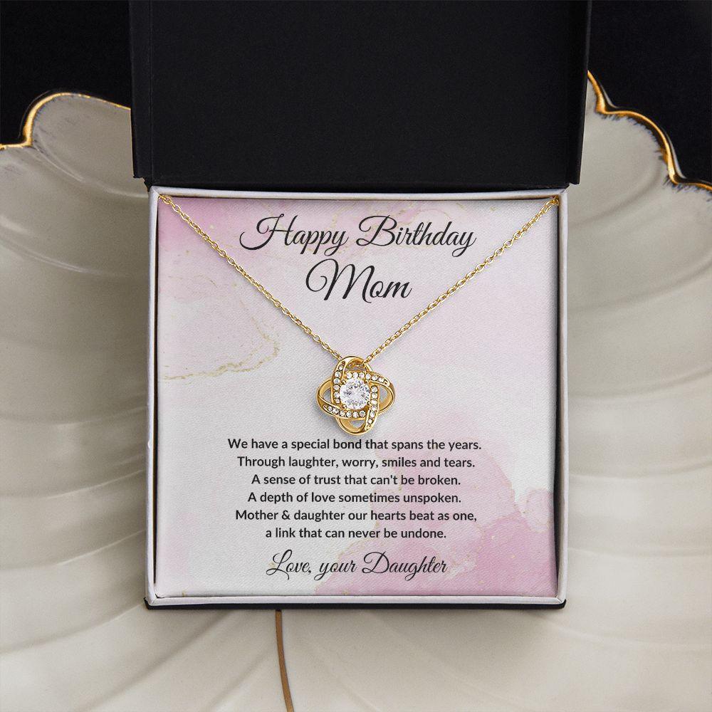 Birthday Gift for Mom - A Special Bond - Love Knot Necklace - Mallard Moon Gift Shop