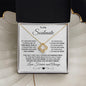 To My Soulmate - One Wish - Love Knot Necklace with Heartfelt Message - Mallard Moon Gift Shop
