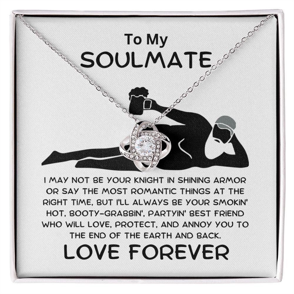 Gift for Soulmate - Smokin' Hot - Knight in Shining Armor - Love Knot Pendant Necklace - Mallard Moon Gift Shop