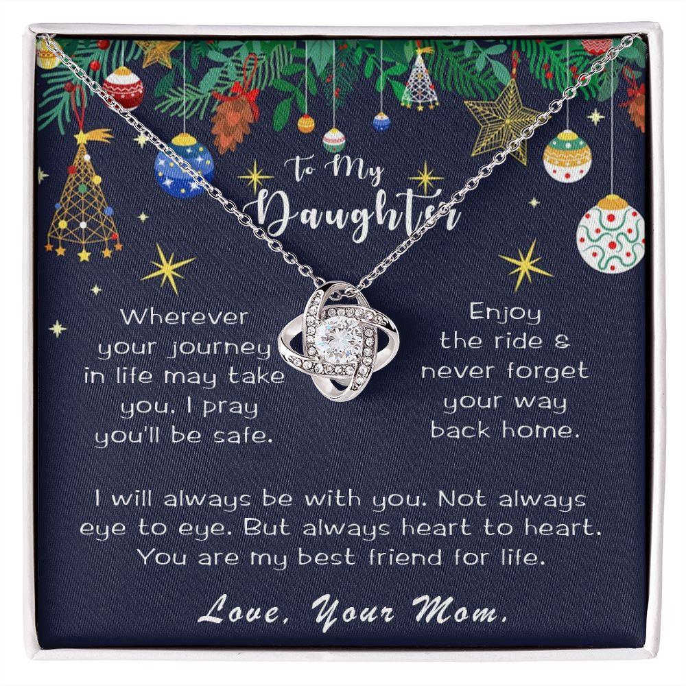Daughter Necklace Christmas Message Card Gift Box Love Mom Friend for Life - Mallard Moon Gift Shop