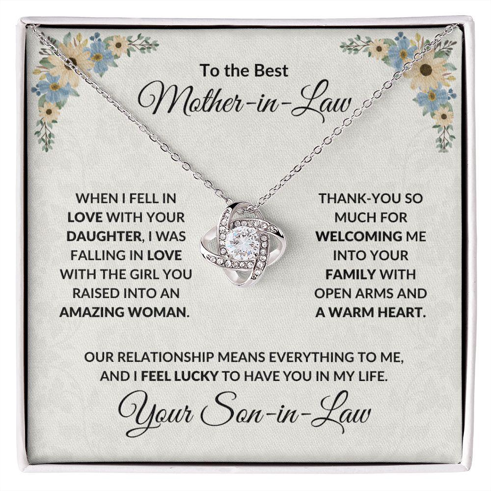 Mother-in-Law Gift Love Knot Necklace from Son-in-Law - Mallard Moon Gift Shop
