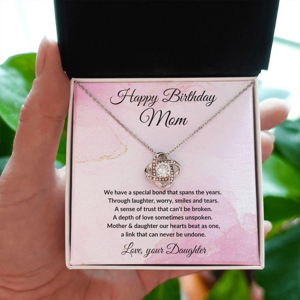 Birthday Gift for Mom - A Special Bond - Love Knot Necklace - Mallard Moon Gift Shop