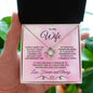 To My Wife - I Can't Live without You - Love Knot Necklace Message Card and Gift Box - Mallard Moon Gift Shop
