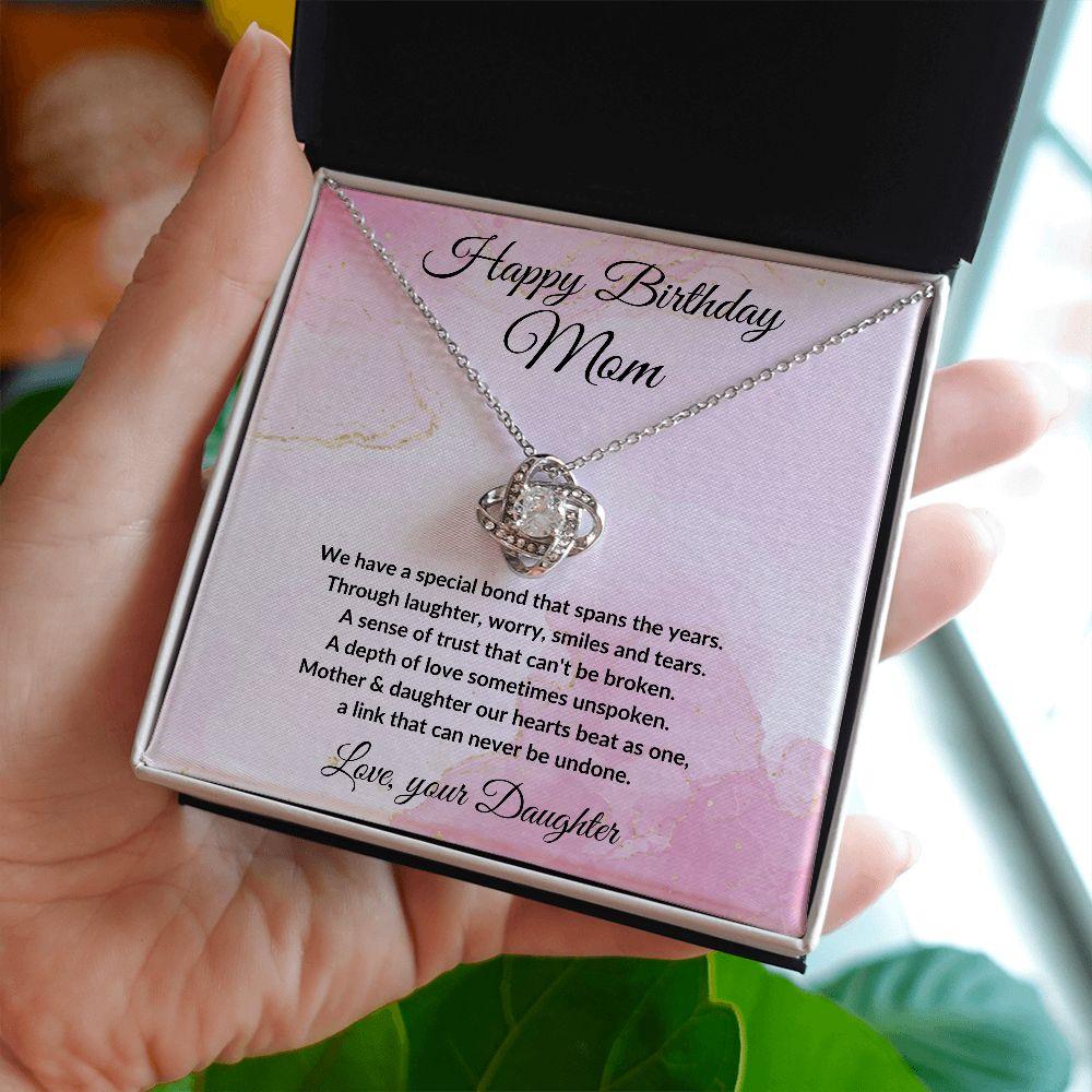 Birthday Gift for Mom - A Special Bond - Love Knot Necklace - Mallard Moon Gift Shop