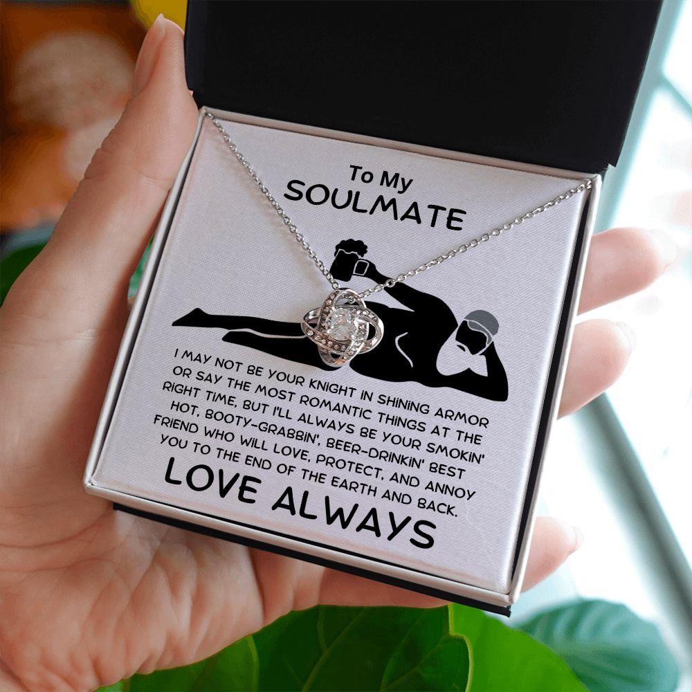 Gift for Soulmate - Smokin' Hot Love Knot Necklace - Mallard Moon Gift Shop