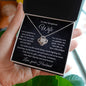 To My Gorgeous Wife - Your Love is a Treasure - Love Knot Necklace with Message Card and Gift Box - Mallard Moon Gift Shop