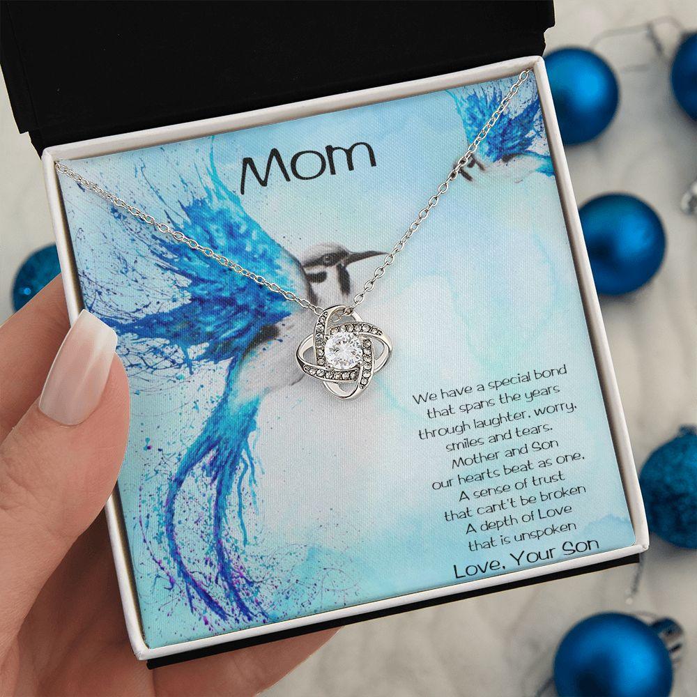 Gift for Mom from Son Love Knot Pendant Necklace - Mallard Moon Gift Shop