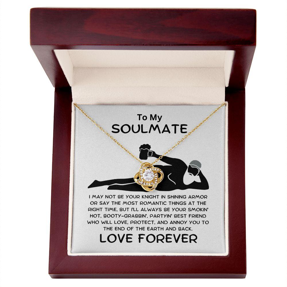 Gift for Soulmate - Smokin' Hot - Knight in Shining Armor - Love Knot Pendant Necklace - Mallard Moon Gift Shop