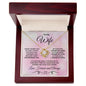 To My Wife - I Can't Live without You - Love Knot Necklace Message Card and Gift Box - Mallard Moon Gift Shop
