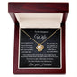 To My Gorgeous Wife - Your Love is a Treasure - Love Knot Necklace with Message Card and Gift Box - Mallard Moon Gift Shop