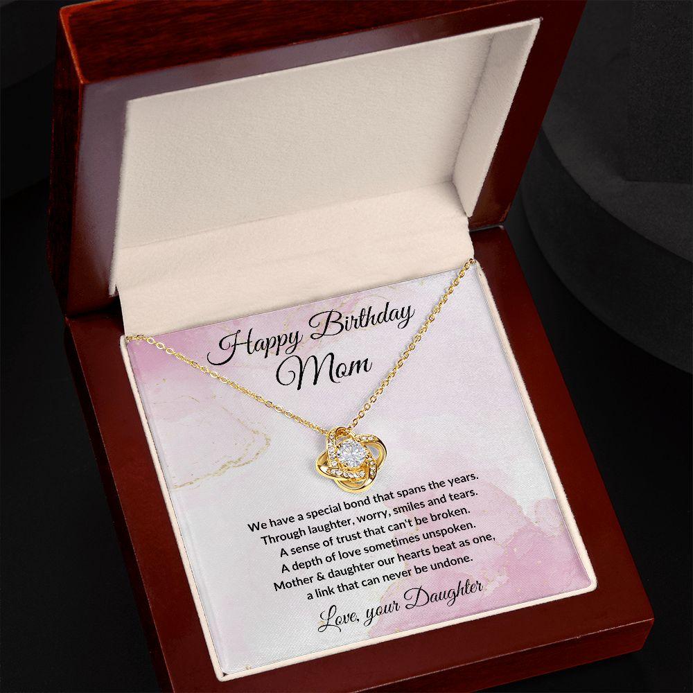 Birthday Gift for Mom - A Special Bond - Love Knot Necklace - Mallard Moon Gift Shop