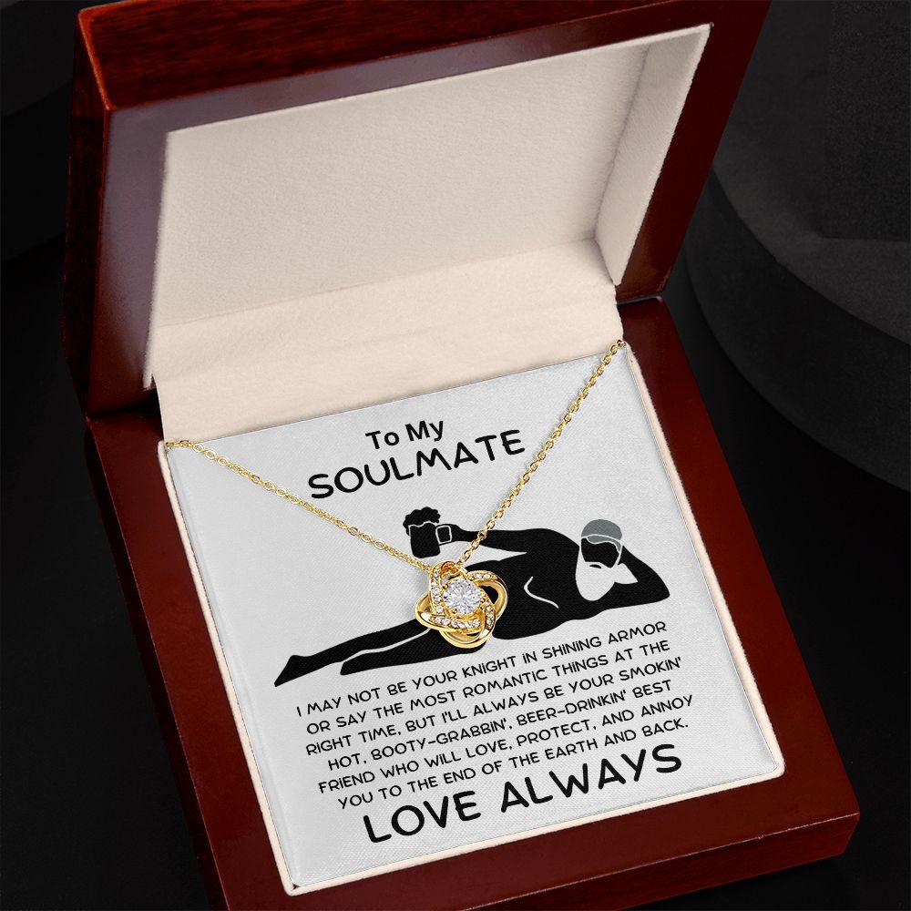 Gift for Soulmate - Smokin' Hot Love Knot Necklace - Mallard Moon Gift Shop