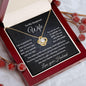 To My Gorgeous Wife - Your Love is a Treasure - Love Knot Necklace with Message Card and Gift Box - Mallard Moon Gift Shop