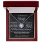 To My Gorgeous Wife - Your Love is a Treasure - Love Knot Necklace with Message Card and Gift Box - Mallard Moon Gift Shop