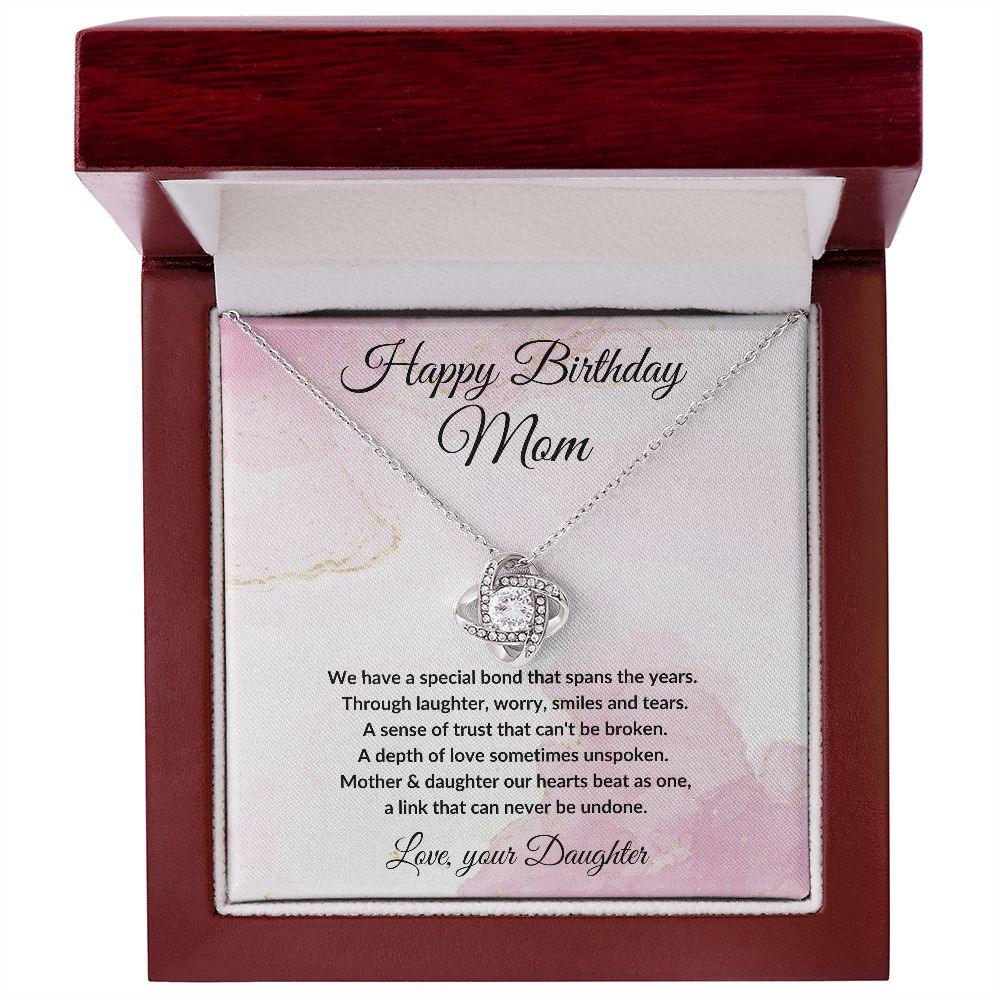 Birthday Gift for Mom - A Special Bond - Love Knot Necklace - Mallard Moon Gift Shop