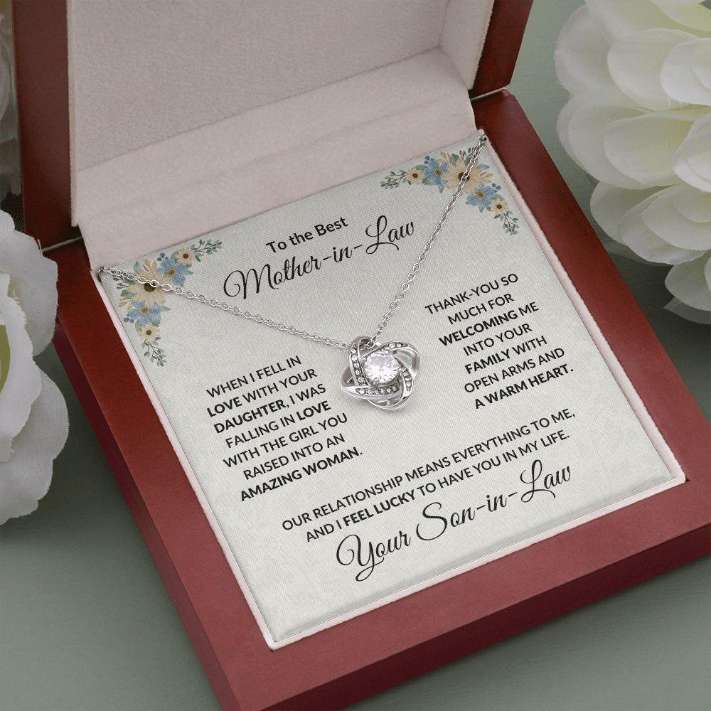 Mother-in-Law Gift Love Knot Necklace from Son-in-Law - Mallard Moon Gift Shop