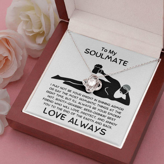 Gift for Soulmate - Smokin' Hot Love Knot Necklace - Mallard Moon Gift Shop