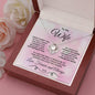 To My Wife - I Can't Live without You - Love Knot Necklace Message Card and Gift Box - Mallard Moon Gift Shop